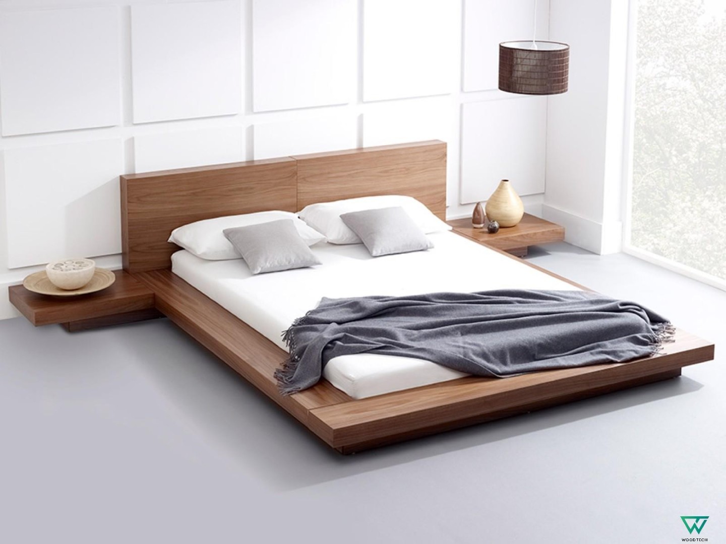 Sang trọng hơn với giường ngủ hiện đại gỗ tự nhiên